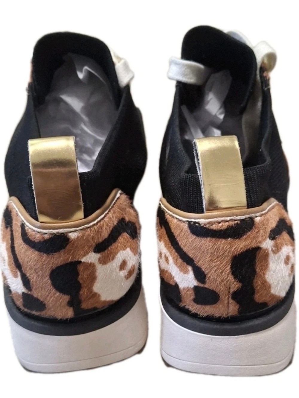 Louise et Cie Bayard3 Sneakers Women’s 7.5 Leopard Cow Hair Lace Up Casual Shoes - Picture 5 of 9